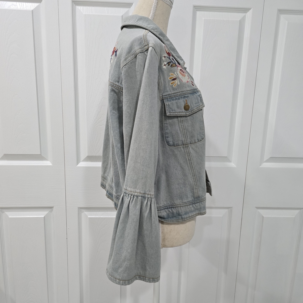 Embroidered Denim Jacket - Picture 2 of 7